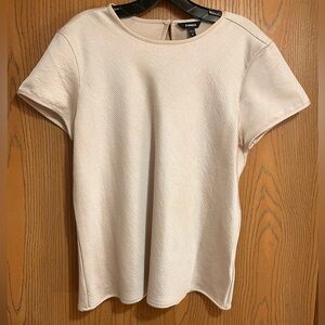 Express Cream Short Sleeve Top